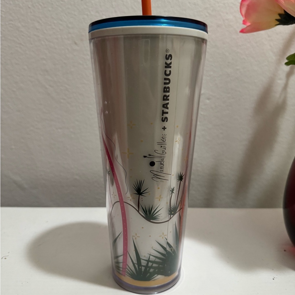 Starbucks Tumbler with Tropical Design